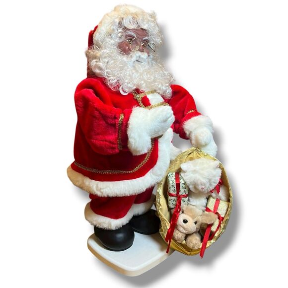 Santas Best Holiday Animation Santa Claus AA African American Motionette NO PLUG - Picture 2 of 11